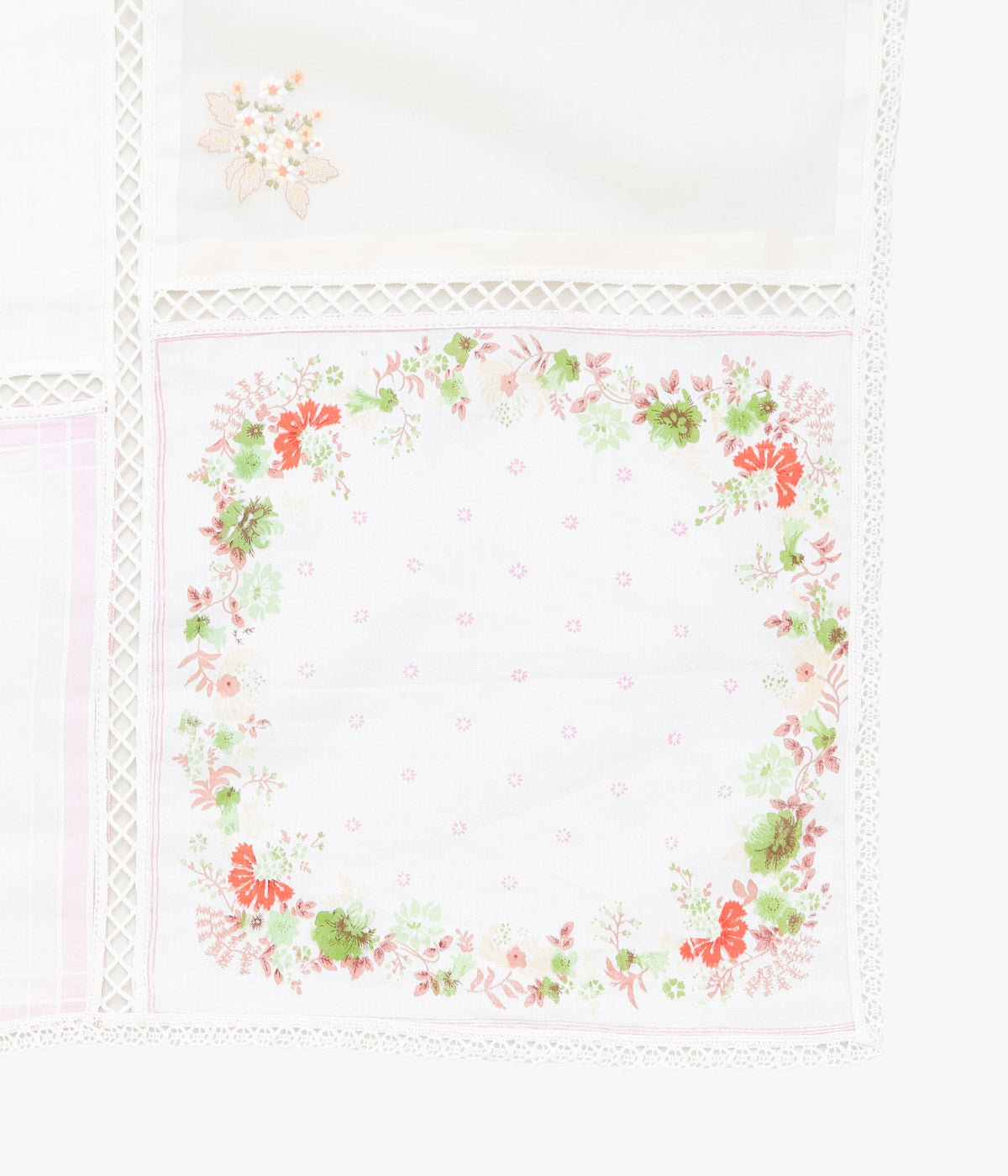 MAISON FLORE ''ROMARIN SQUARE SCARF 120'' (WHITE 1)