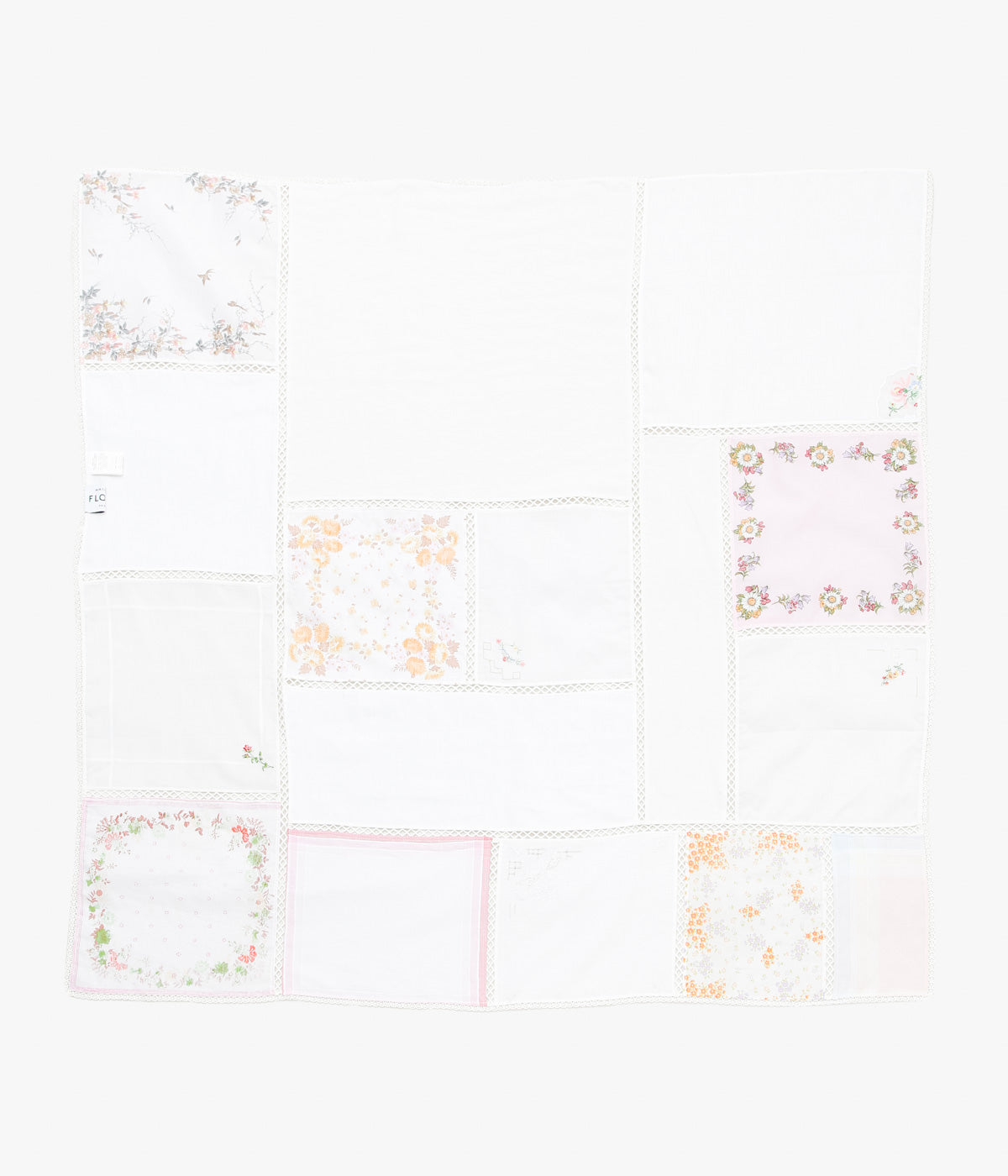MAISON FLORE ''ROMARIN SQUARE SCARF 120'' (WHITE 2)