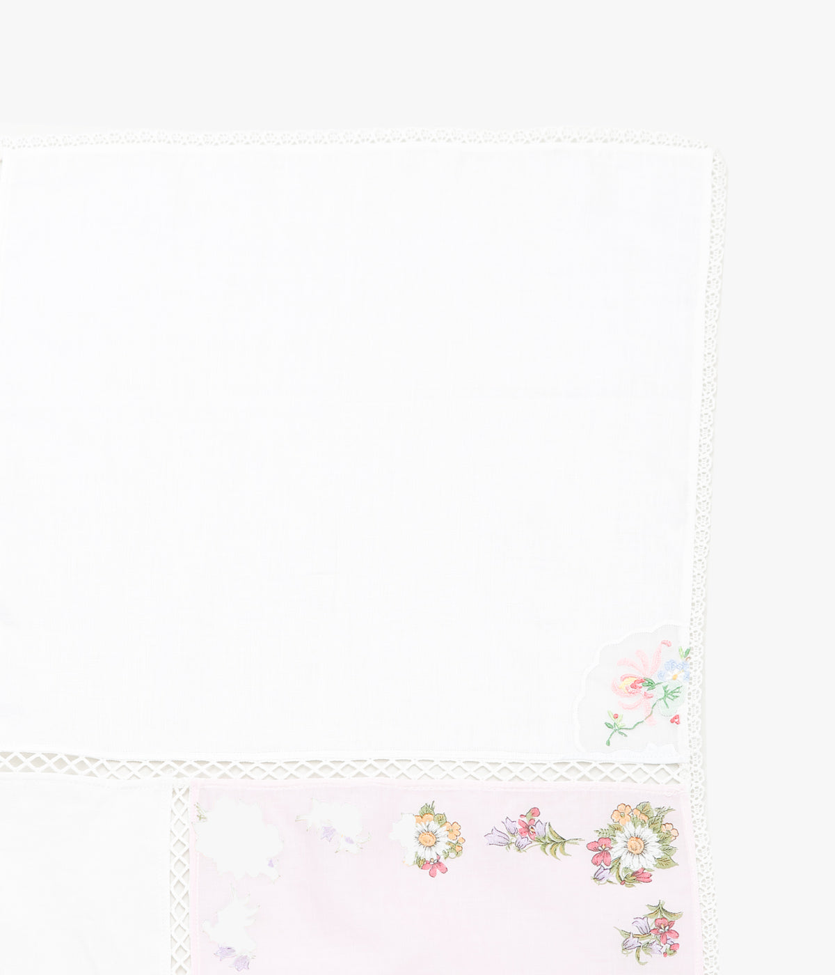 MAISON FLORE ''ROMARIN SQUARE SCARF 120'' (WHITE 2)