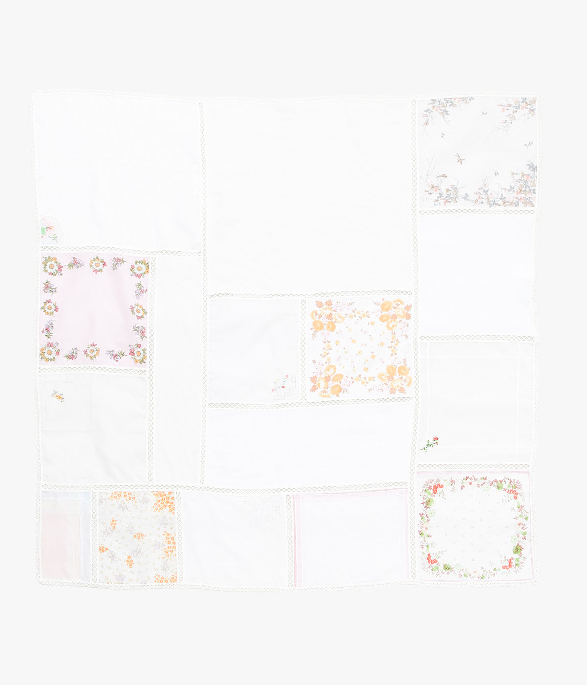 MAISON FLORE ''ROMARIN SQUARE SCARF 120'' (WHITE 2)
