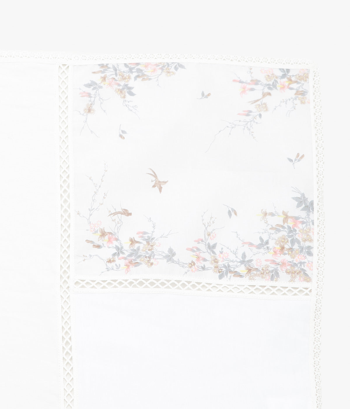 MAISON FLORE ''ROMARIN SQUARE SCARF 120'' (WHITE 2)