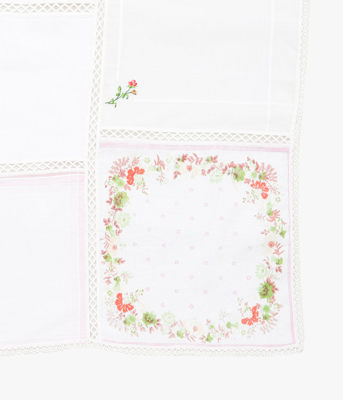 MAISON FLORE ''ROMARIN SQUARE SCARF 120'' (WHITE 2)