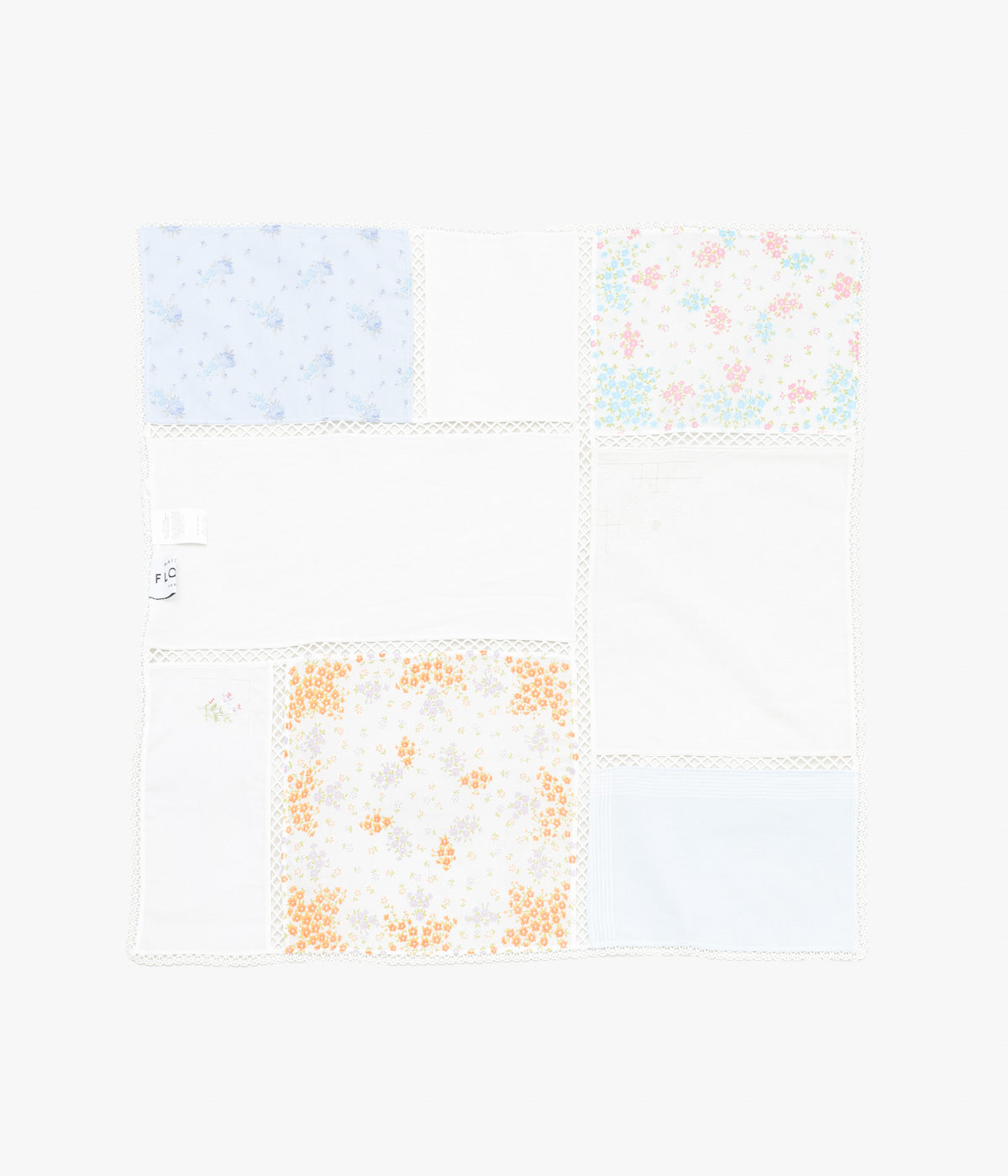 MAISON FLORE ''ROMARIN SQUARE SCARF 120'' (WHITE 3)