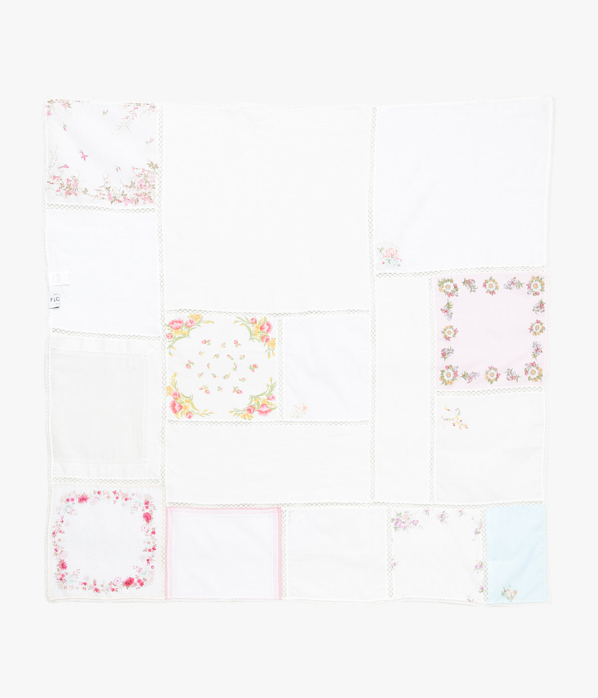 MAISON FLORE ''ROMARIN SQUARE SCARF 120'' (WHITE 4)