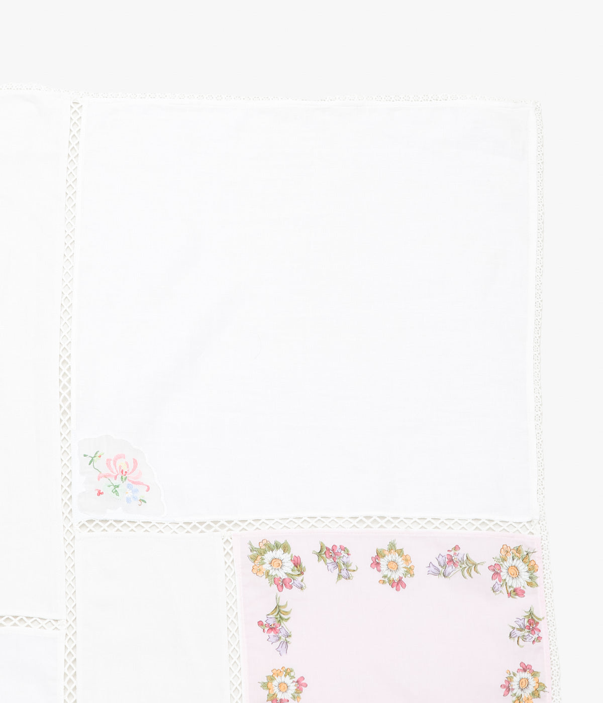 MAISON FLORE ''ROMARIN SQUARE SCARF 120'' (WHITE 4)