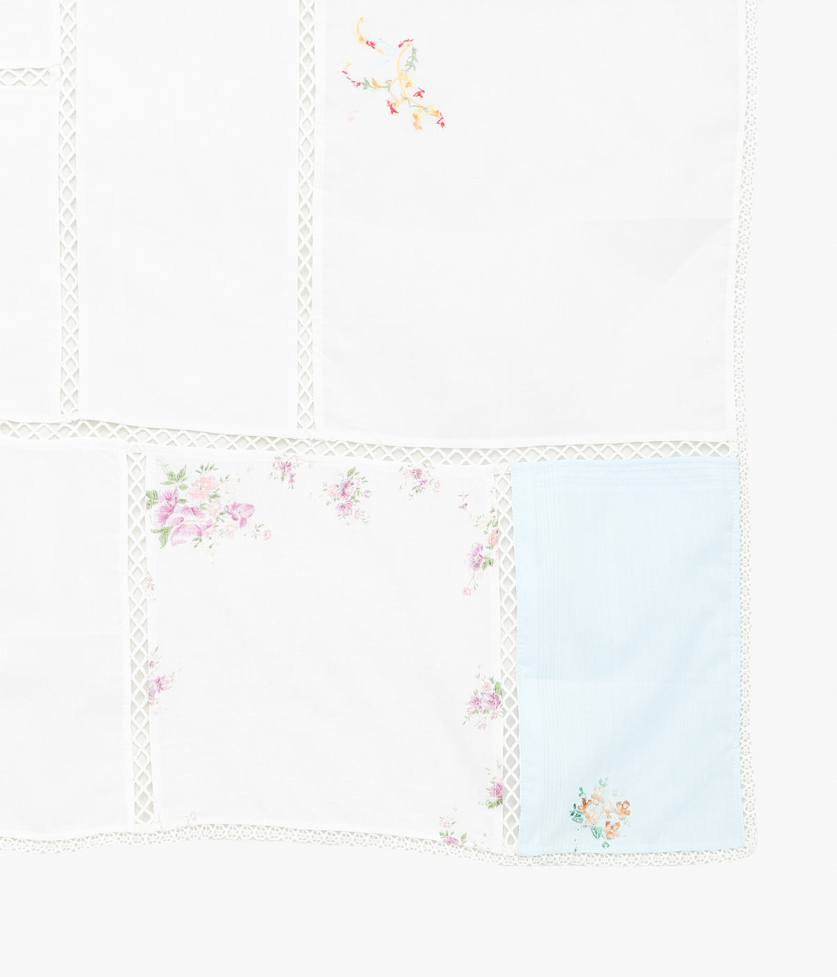 MAISON FLORE ''ROMARIN SQUARE SCARF 120'' (WHITE 4)