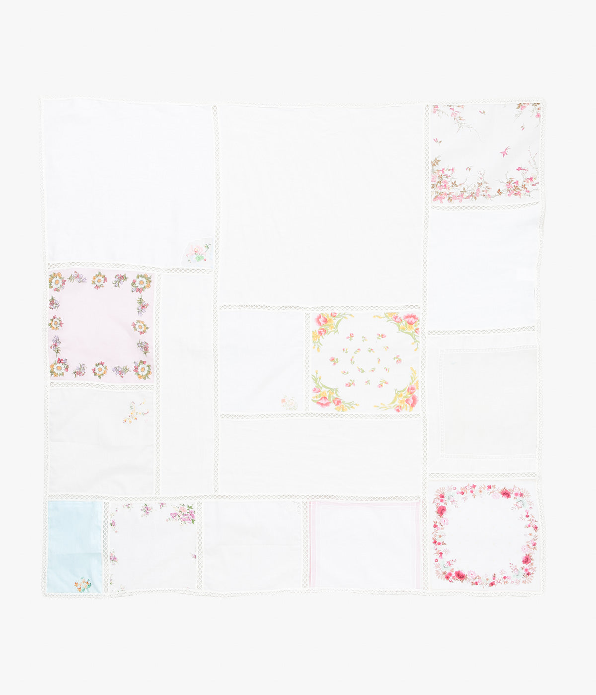 MAISON FLORE ''ROMARIN SQUARE SCARF 120'' (WHITE 4)