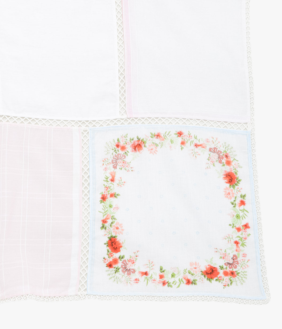 MAISON FLORE ''ROMARIN SQUARE SCARF 120'' (WHITE 5)