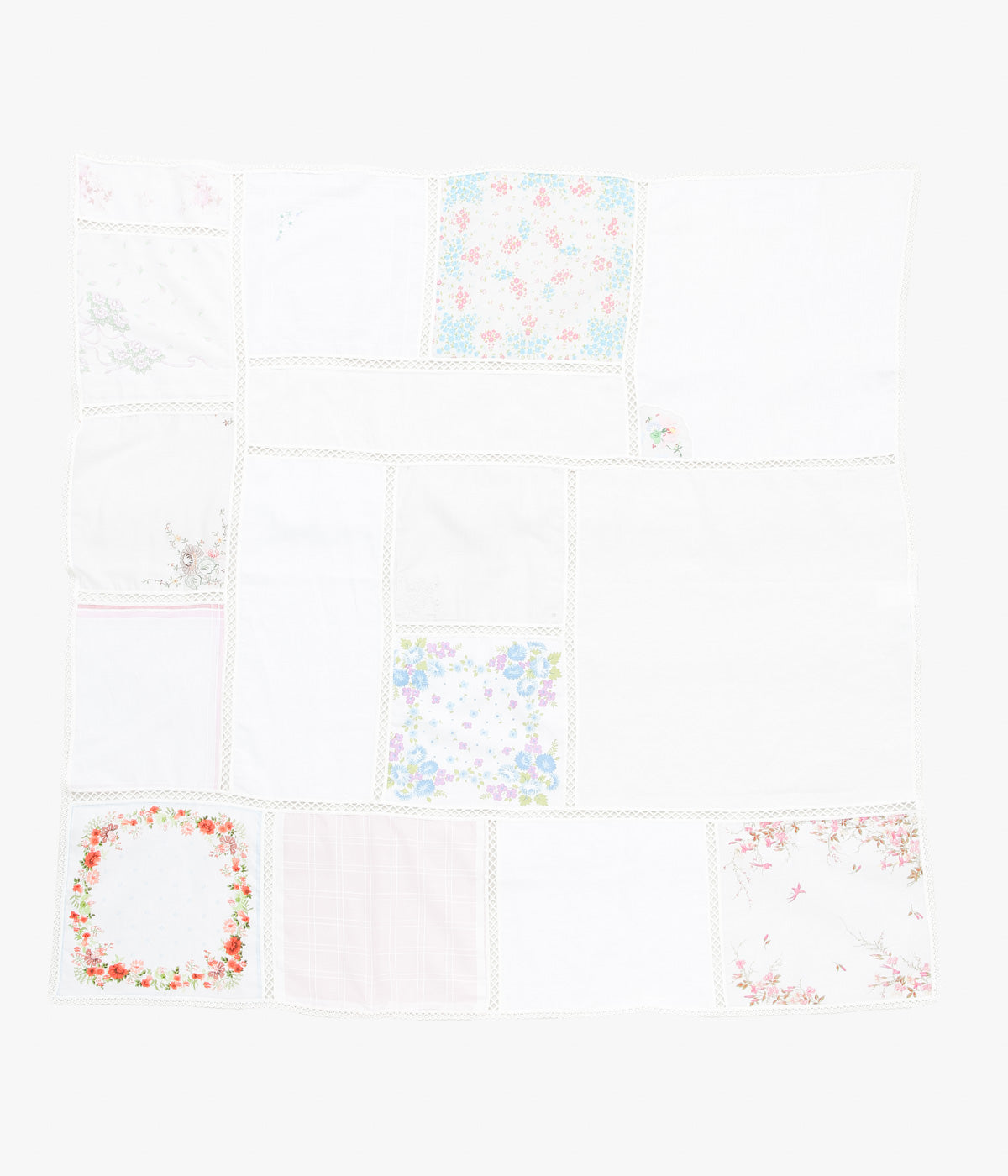 MAISON FLORE ''ROMARIN SQUARE SCARF 120'' (WHITE 5)