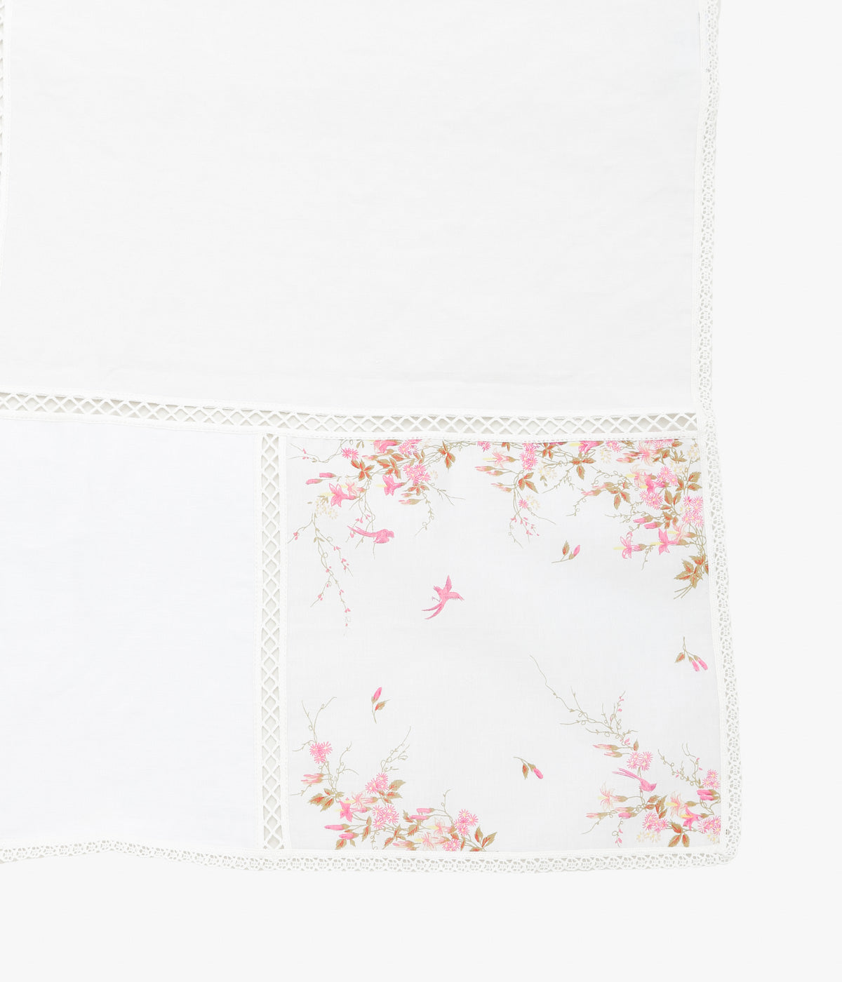 MAISON FLORE ''ROMARIN SQUARE SCARF 120'' (WHITE 5)