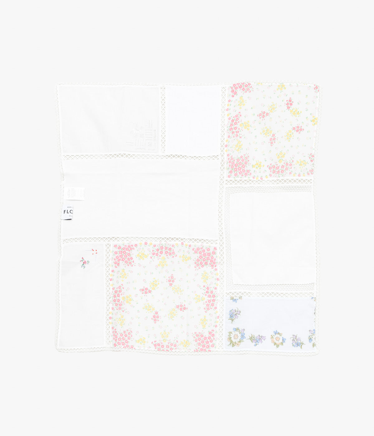 MAISON FLORE ''ROMARIN SQUARE SCARF 65'' (WHITE 1)