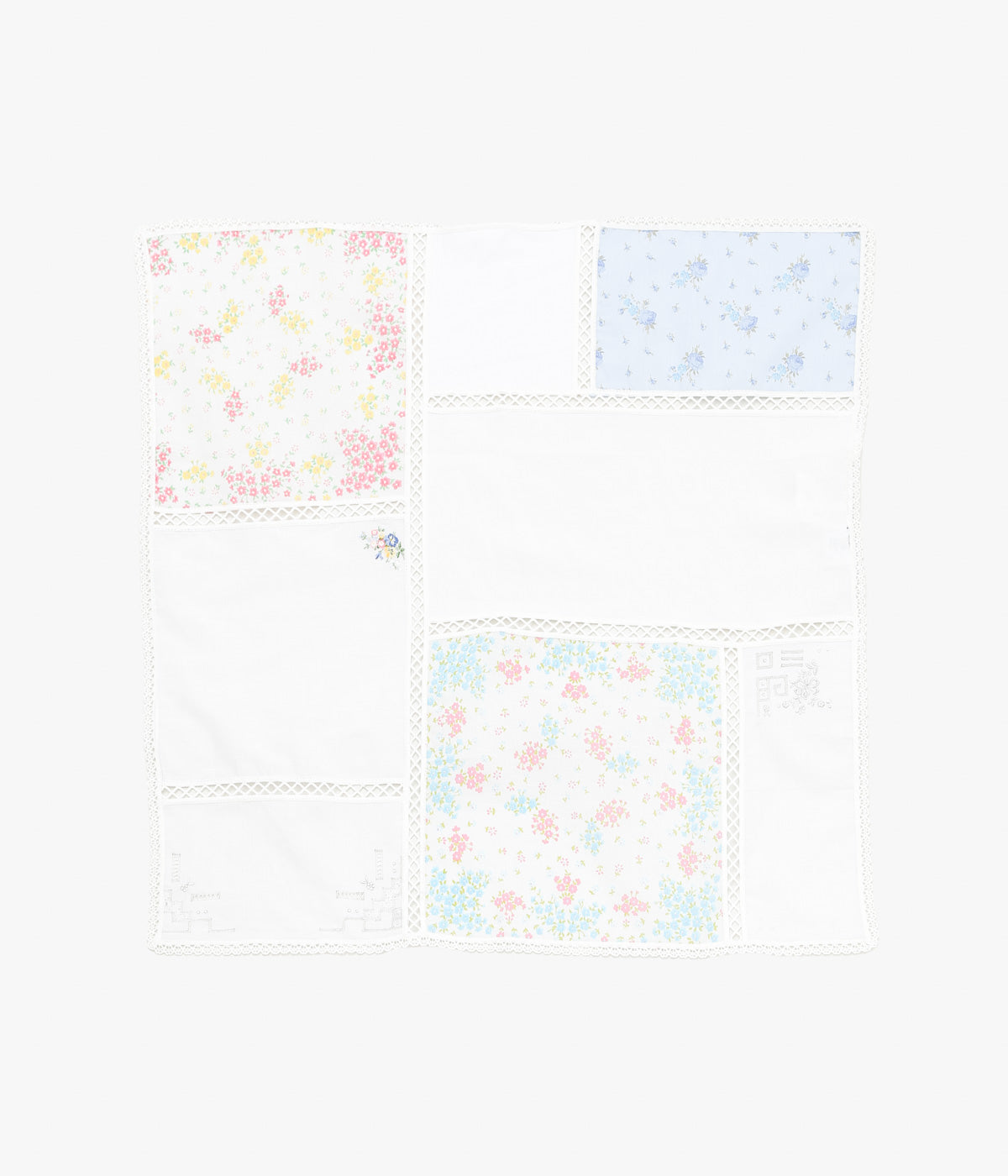 MAISON FLORE ''ROMARIN SQUARE SCARF 65'' (WHITE 2)
