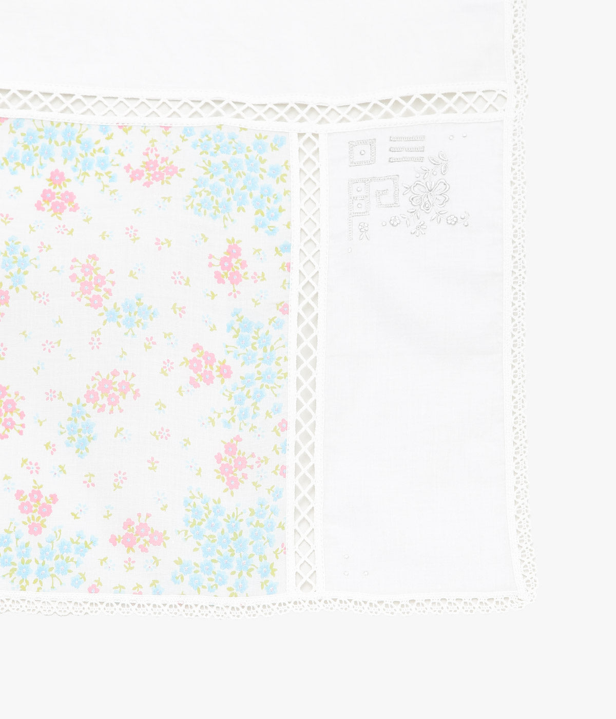 MAISON FLORE ''ROMARIN SQUARE SCARF 65'' (WHITE 2)