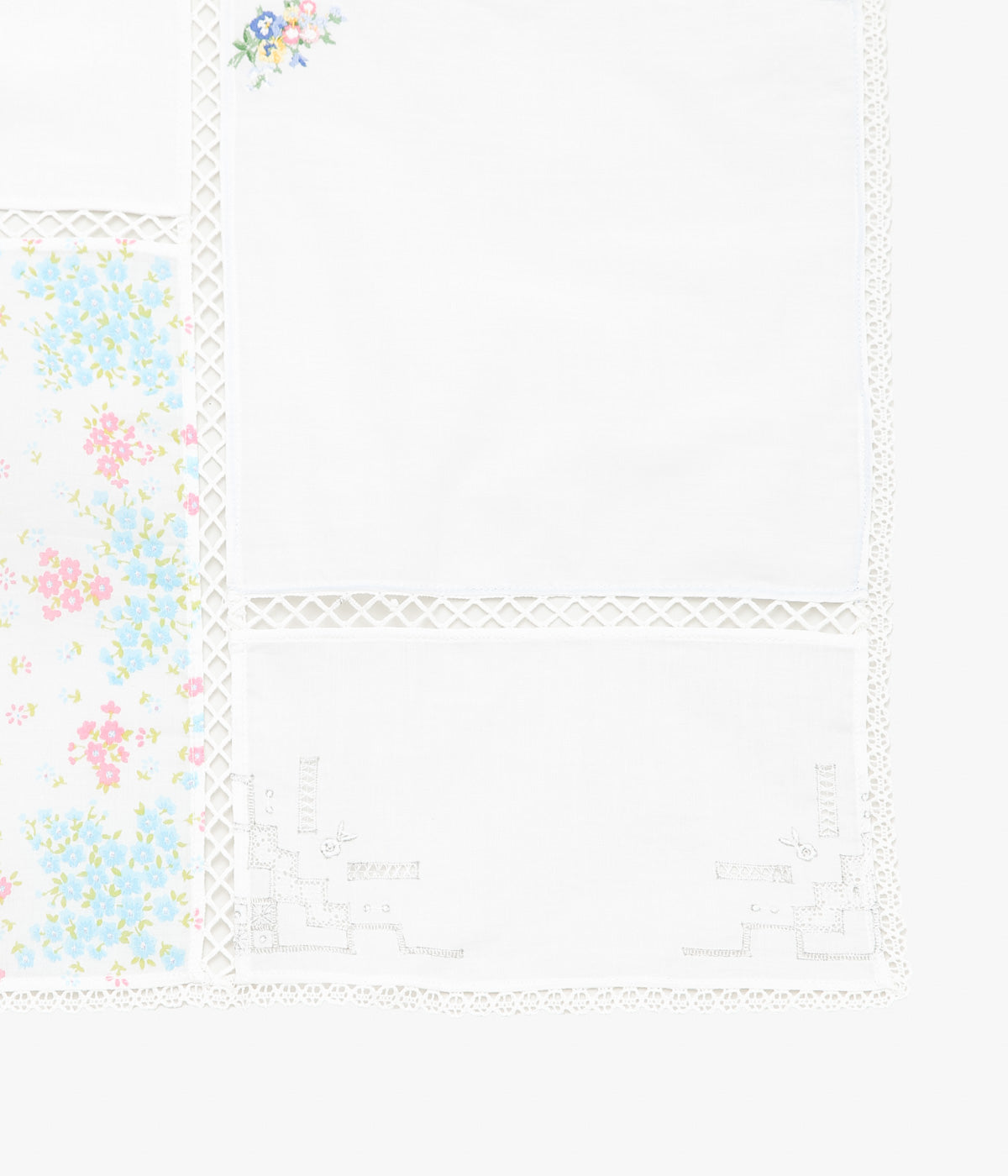 MAISON FLORE ''ROMARIN SQUARE SCARF 65'' (WHITE 2)