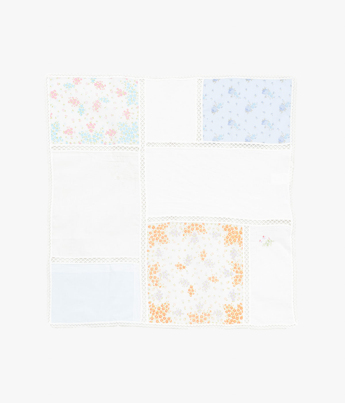 MAISON FLORE ''ROMARIN SQUARE SCARF 65'' (WHITE 3)