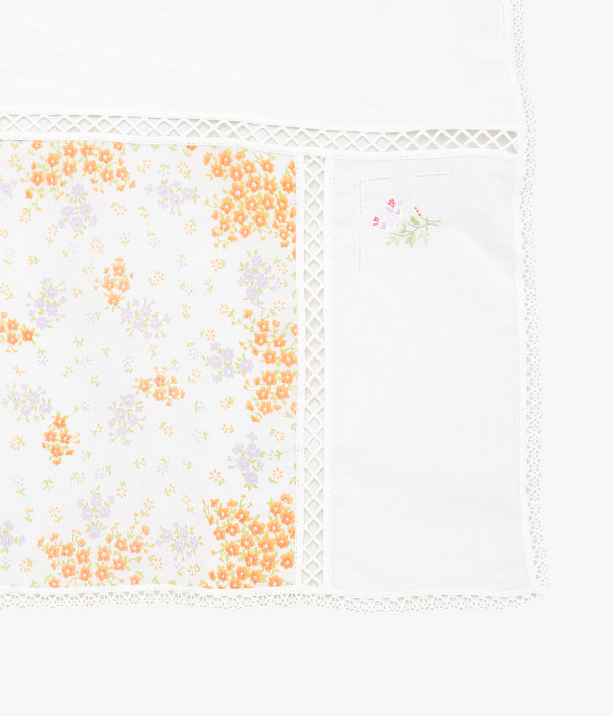 MAISON FLORE ''ROMARIN SQUARE SCARF 65'' (WHITE 3)