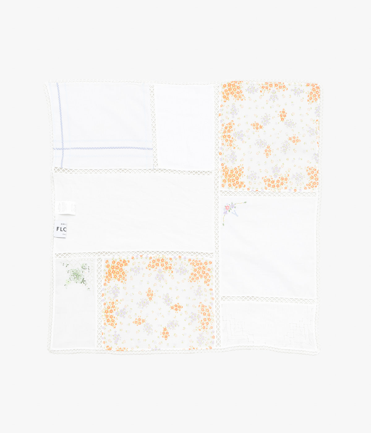MAISON FLORE ''ROMARIN SQUARE SCARF 65'' (WHITE 5)