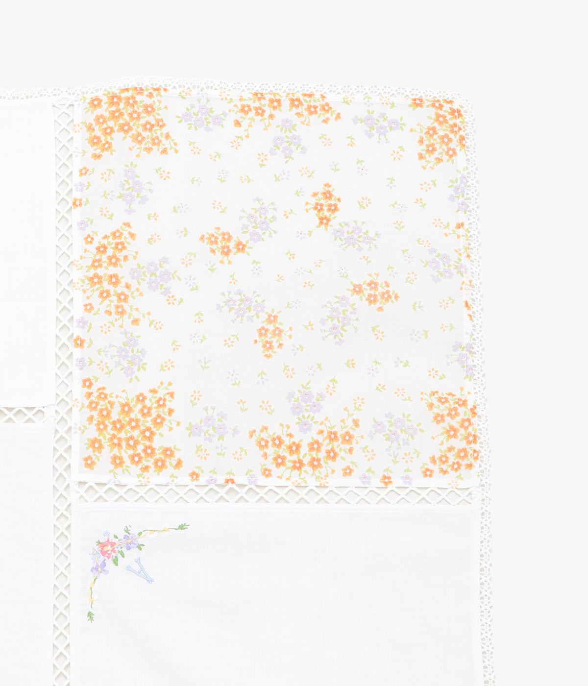 MAISON FLORE ''ROMARIN SQUARE SCARF 65'' (WHITE 5)
