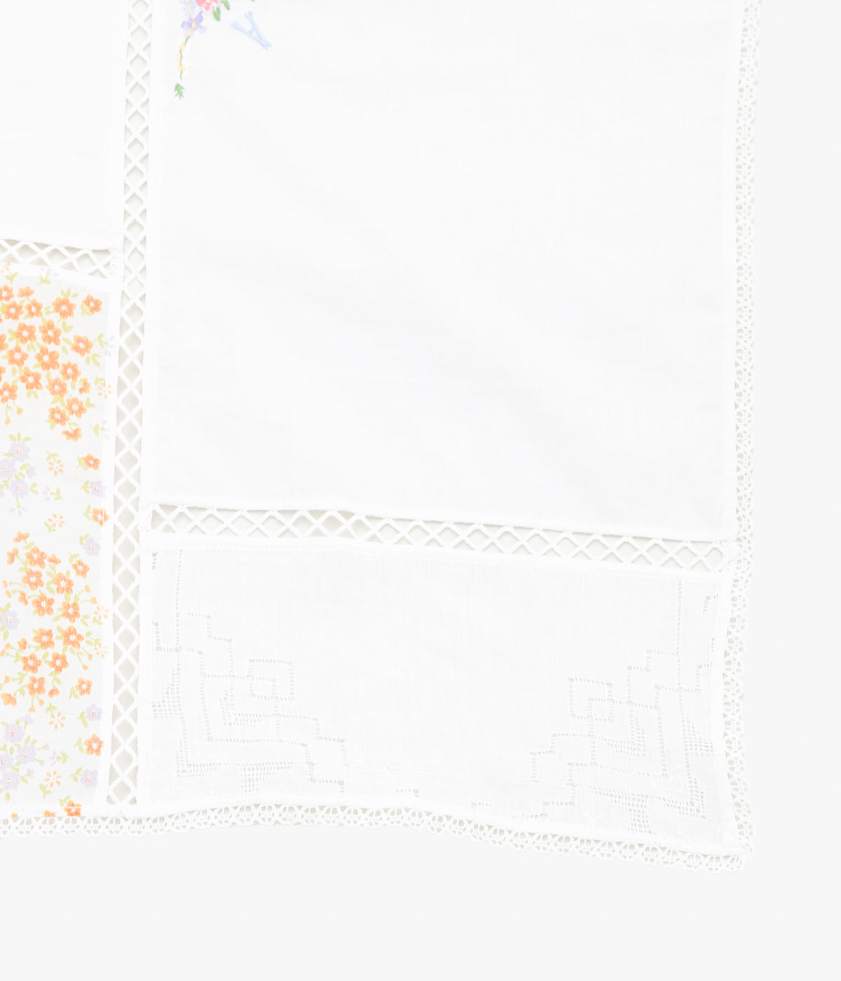 MAISON FLORE ''ROMARIN SQUARE SCARF 65'' (WHITE 5)
