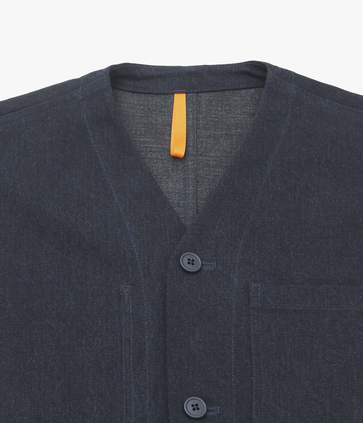 MAN-TLE ''JEBOK VEST'' (BLUE SUMI ORGANIC DENIM)