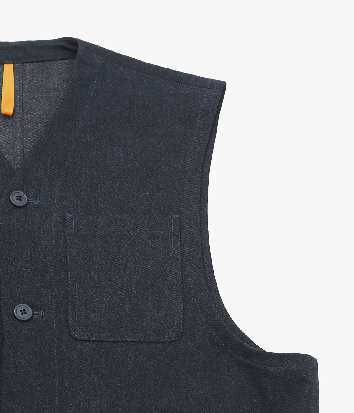 MAN-TLE ''JEBOK VEST'' (BLUE SUMI ORGANIC DENIM)