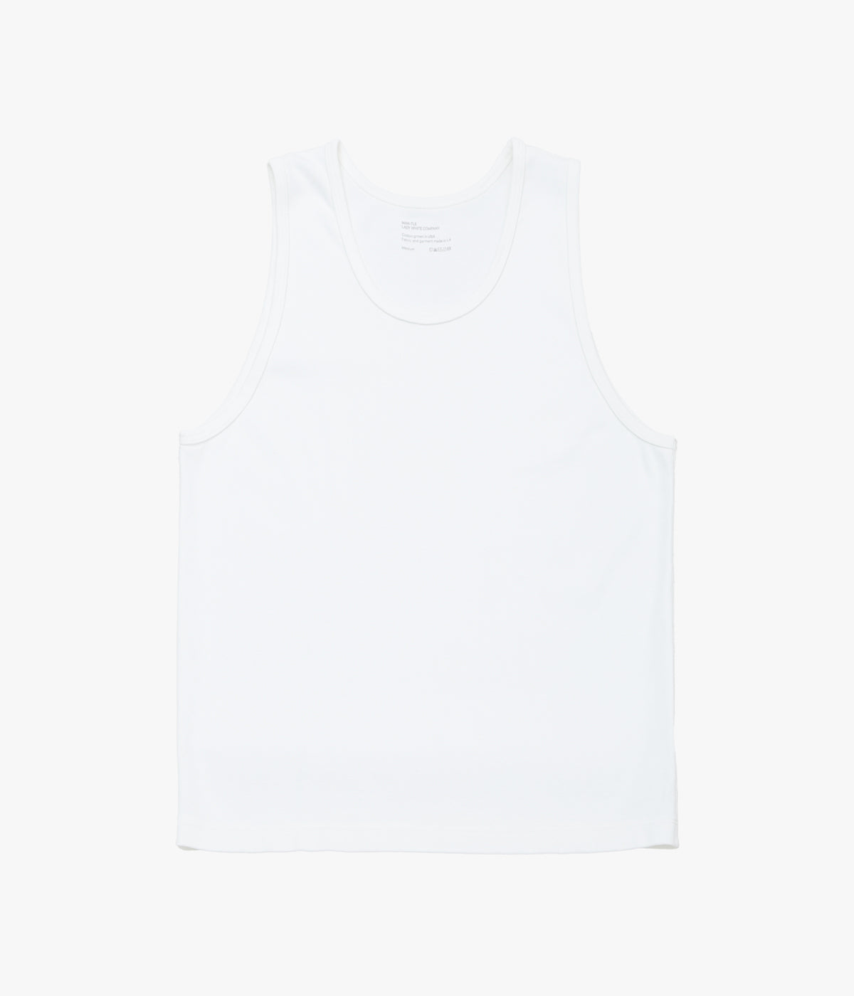 MAN-TLE ''SINGLET 2P'' (WHITE RIB)