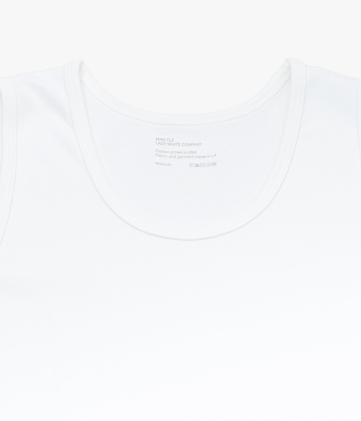 MAN-TLE ''SINGLET 2P'' (WHITE RIB)