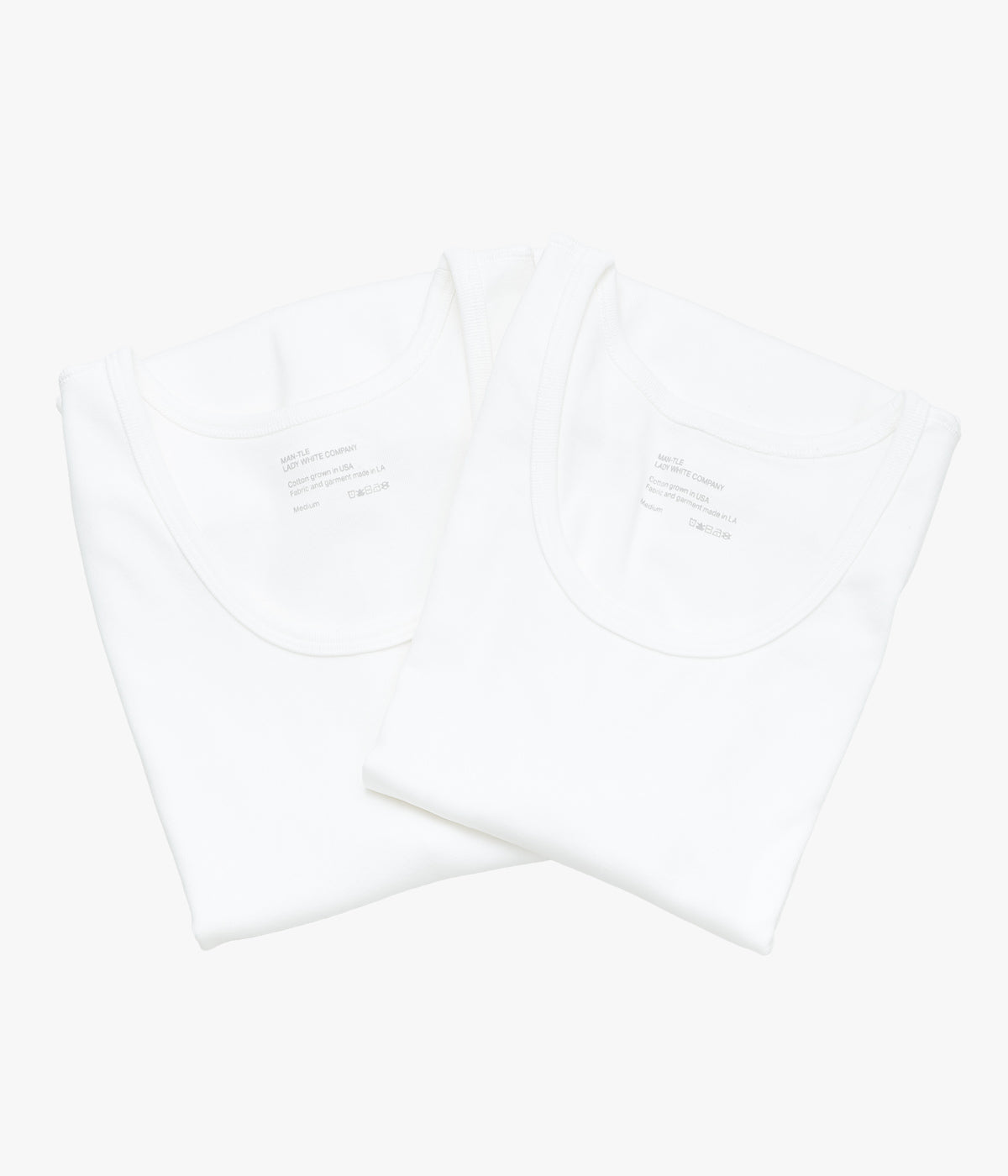 MAN-TLE ''SINGLET 2P'' (WHITE RIB)