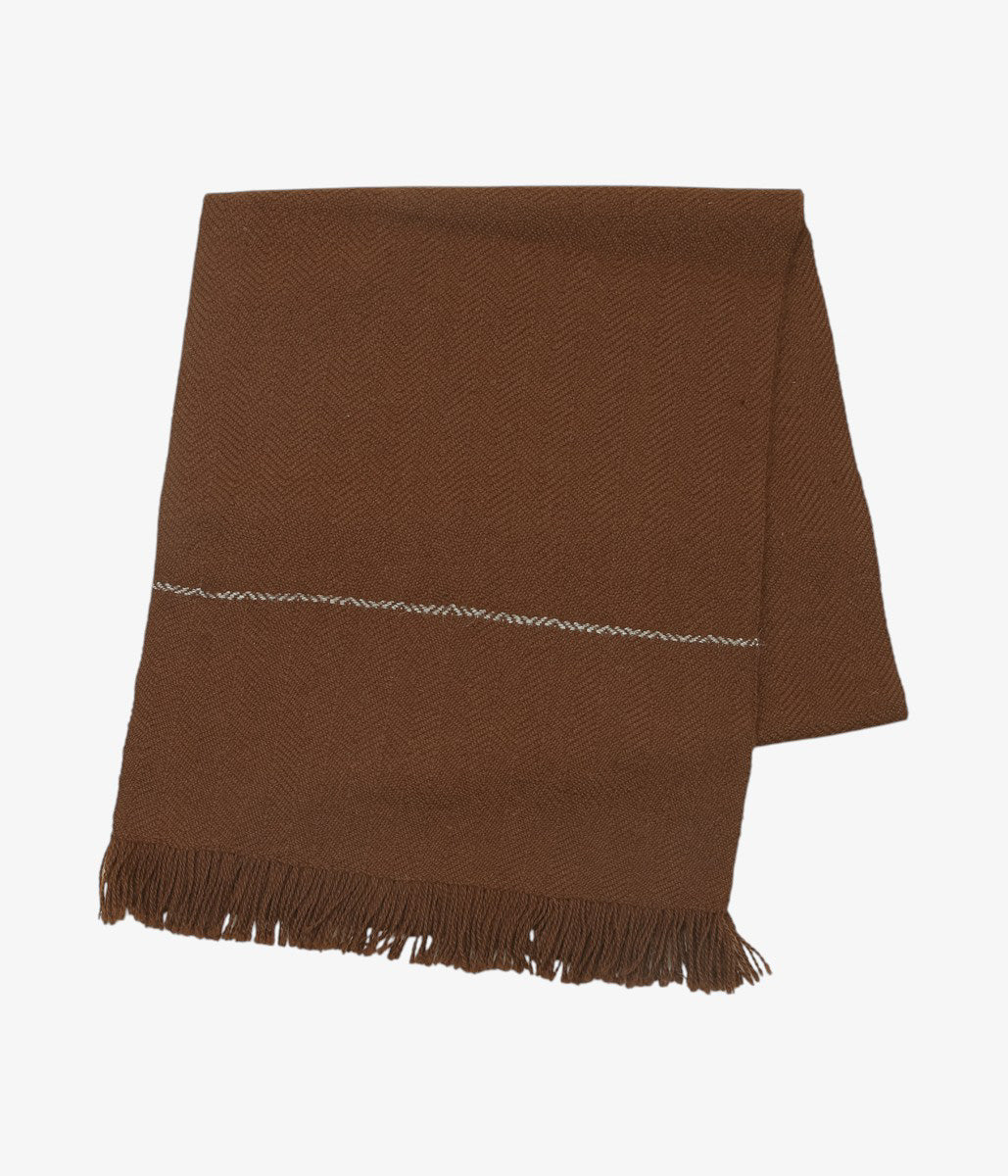 MAYDI ''AMIGO SCARF'' (DARK BROWN/GREY MELANGE)