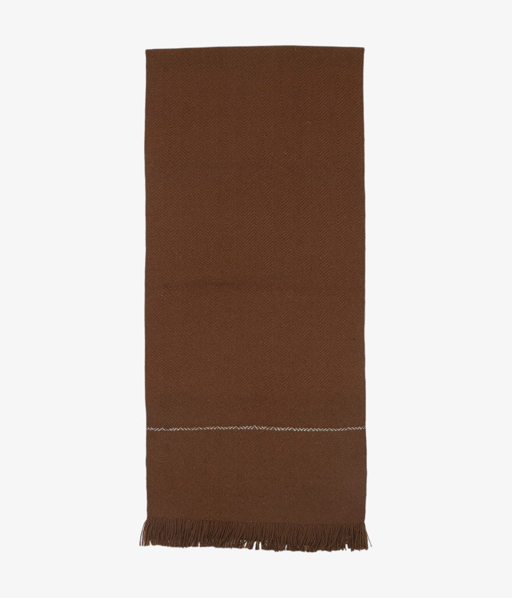 MAYDI ''AMIGO SCARF'' (DARK BROWN/GREY MELANGE)