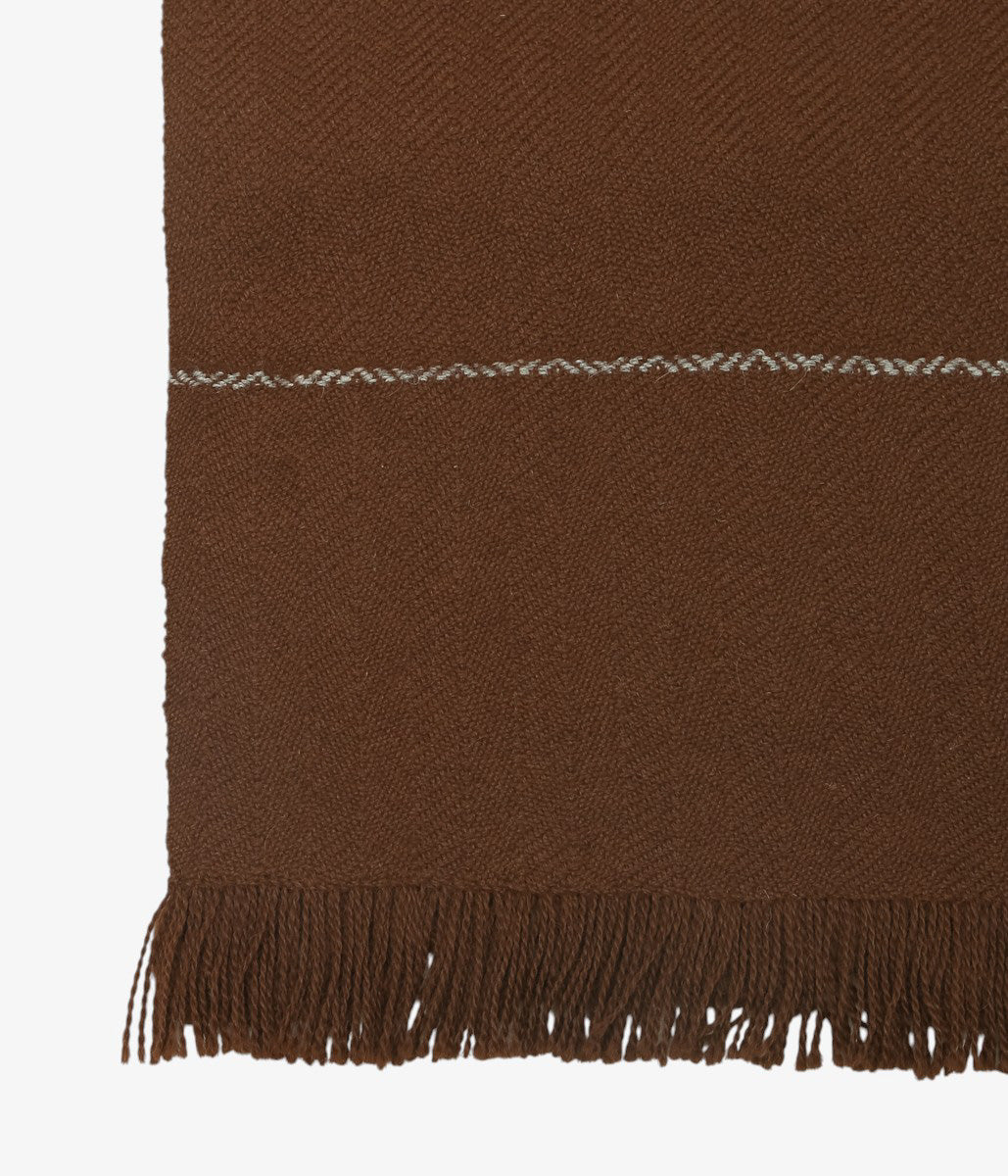 MAYDI ''AMIGO SCARF'' (DARK BROWN/GREY MELANGE)