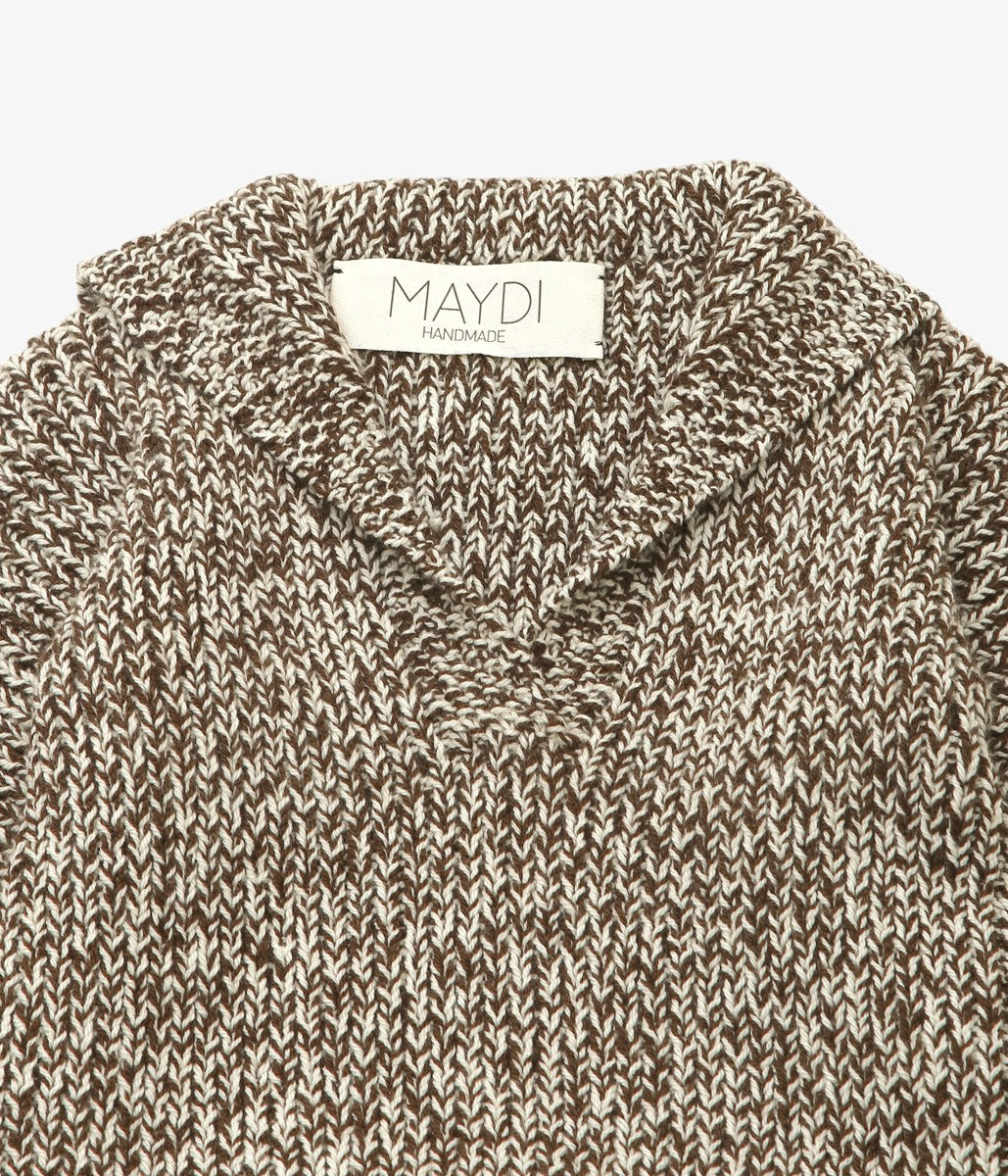 MAYDI ''NEMO SWEATER'' ( DARK BROWN + ECRU)