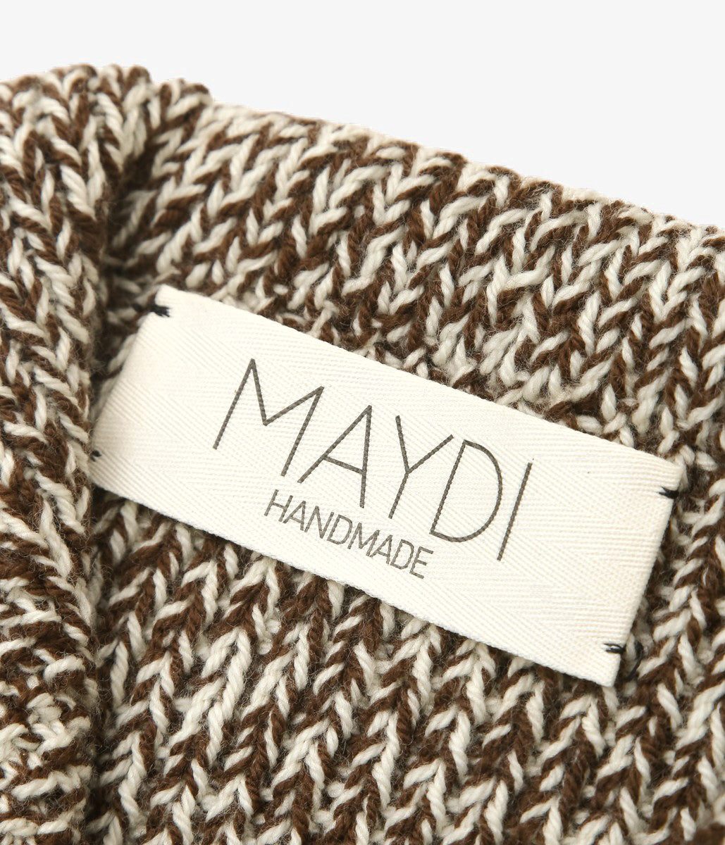MAYDI ''NEMO SWEATER'' ( DARK BROWN + ECRU)