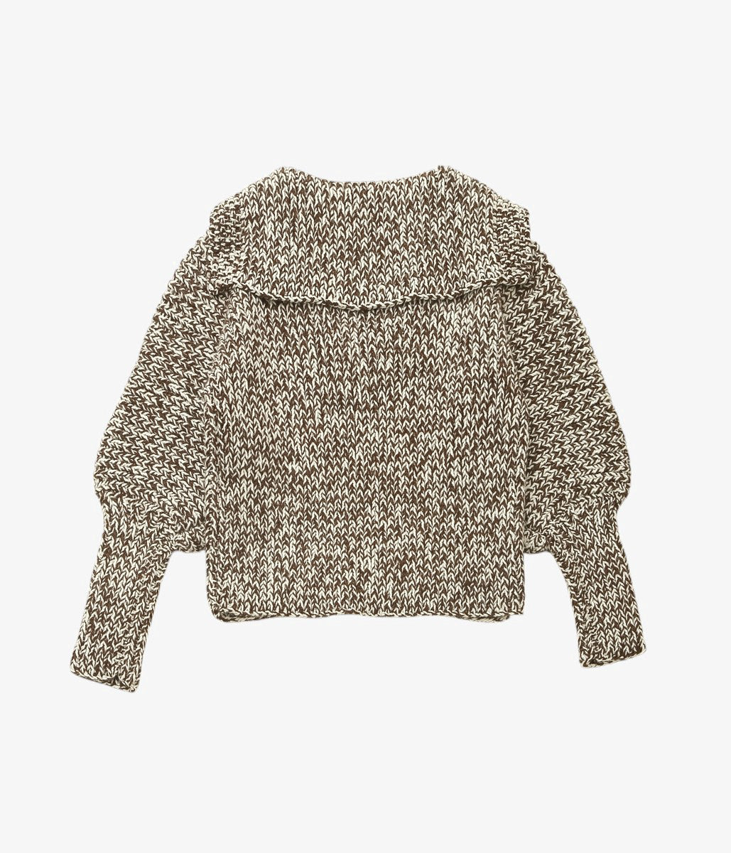 MAYDI ''NEMO SWEATER'' ( DARK BROWN + ECRU)