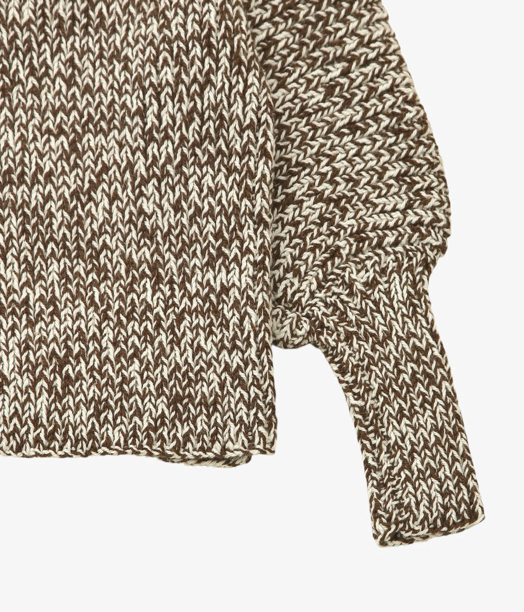 MAYDI ''NEMO SWEATER'' ( DARK BROWN + ECRU)