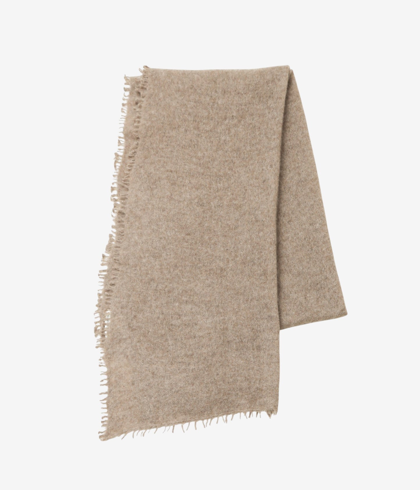 MIRROR IN THE SKY ''OPEN KNITTED SHAWL PLAIN'' (COFFEE)