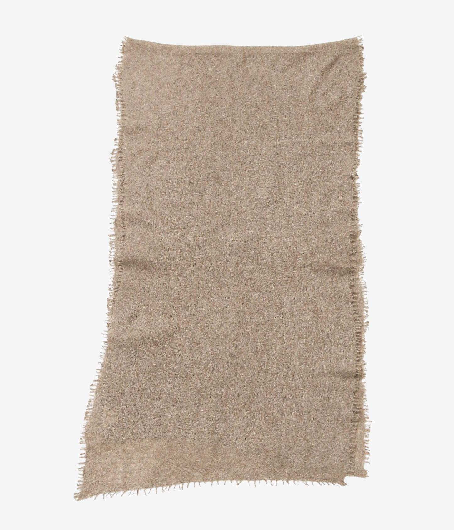 MIRROR IN THE SKY ''OPEN KNITTED SHAWL PLAIN'' (COFFEE)