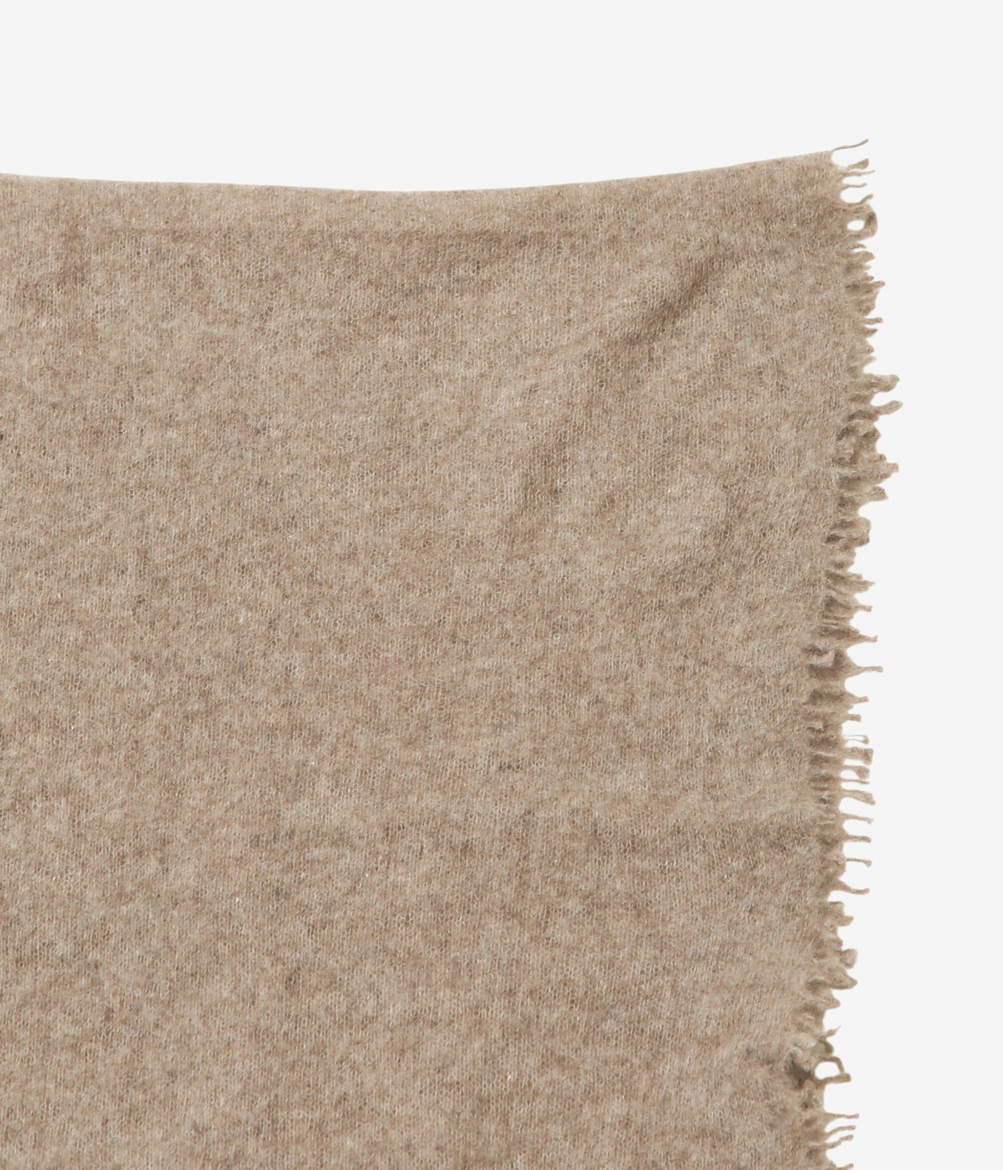 MIRROR IN THE SKY ''OPEN KNITTED SHAWL PLAIN'' (COFFEE)