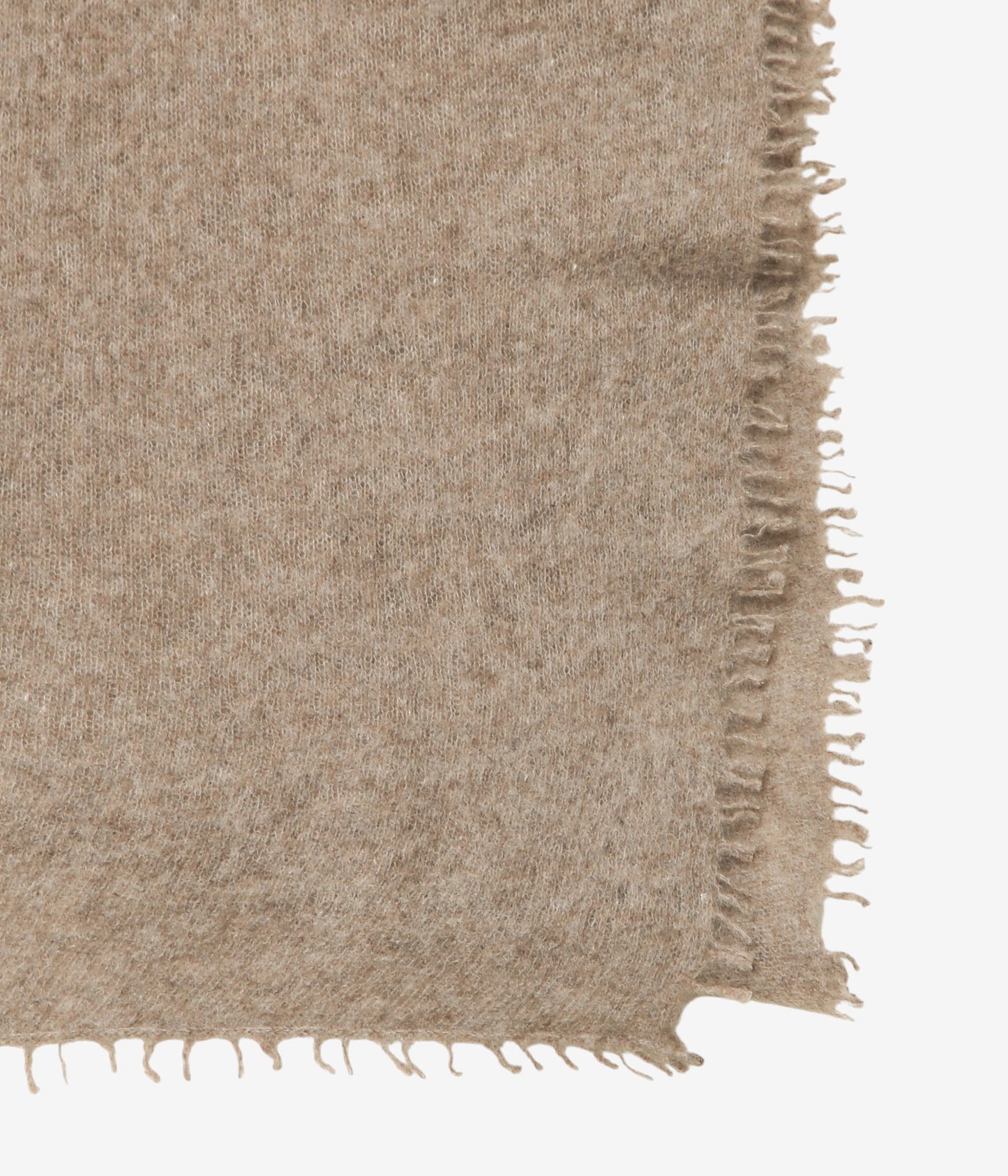 MIRROR IN THE SKY ''OPEN KNITTED SHAWL PLAIN'' (COFFEE)