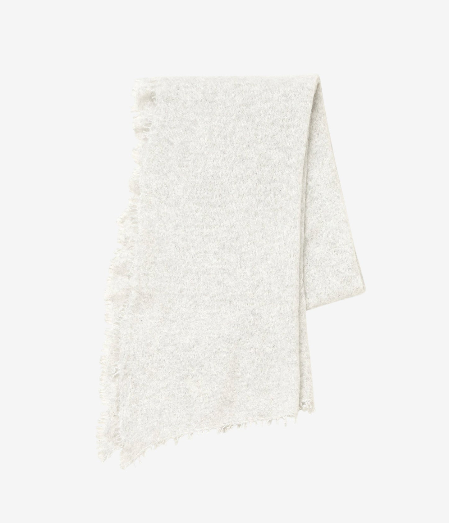 MIRROR IN THE SKY ''OPEN KNITTED SHAWL PLAIN'' (LIGHT GREY)