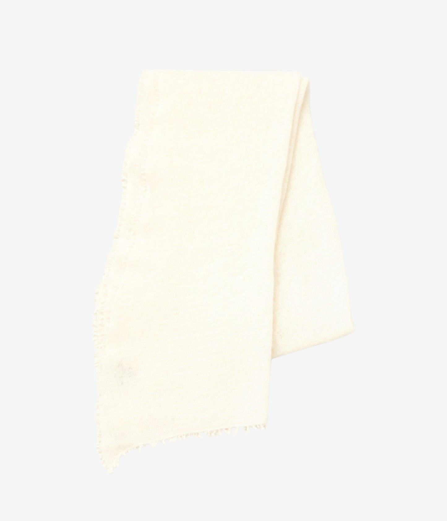 MIRROR IN THE SKY ''OPEN KNITTED SHAWL PLAIN'' (NATURAL WHITE)