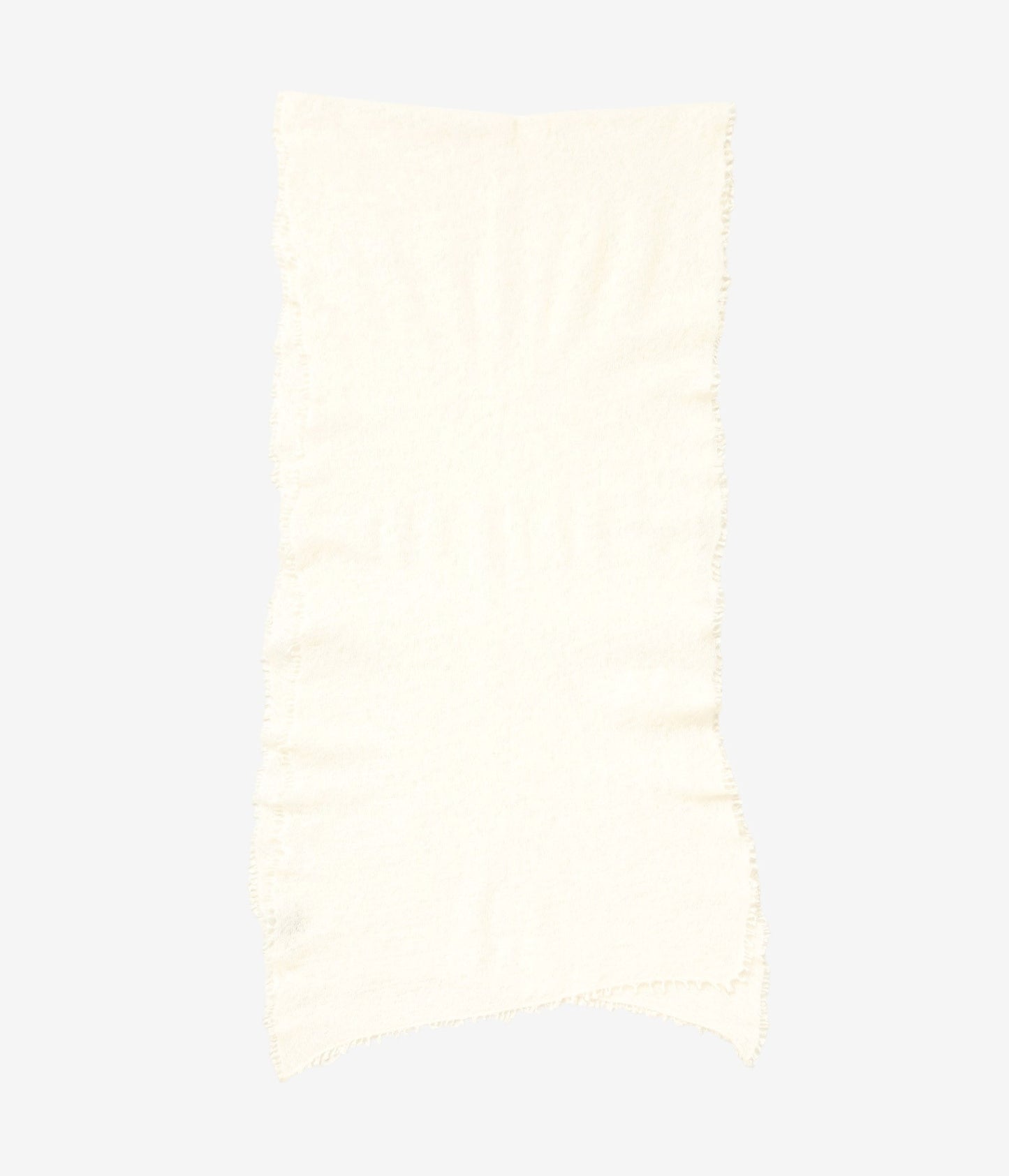 MIRROR IN THE SKY ''OPEN KNITTED SHAWL PLAIN'' (NATURAL WHITE)