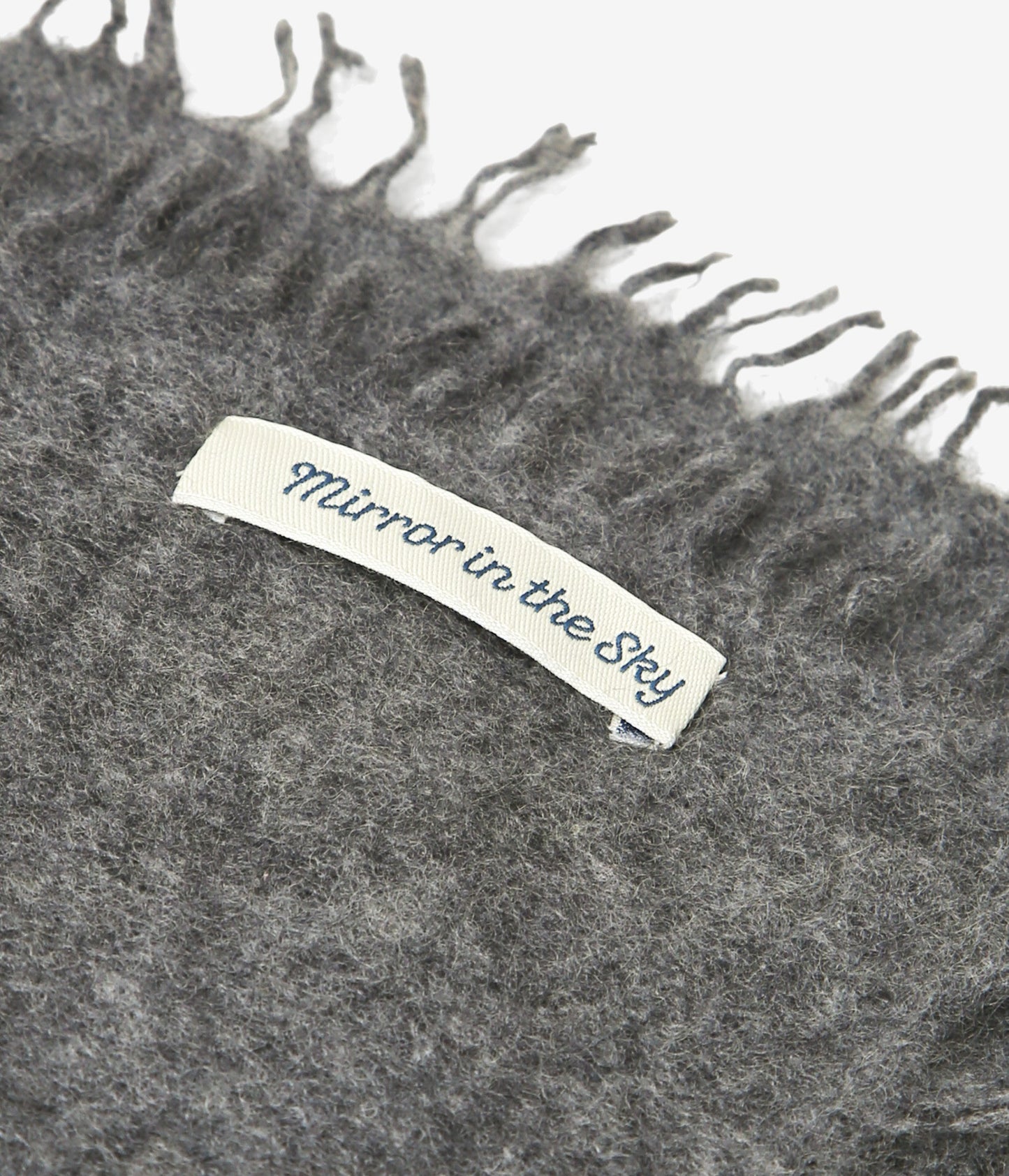 MIRROR IN THE SKY ''OPEN KNITTED THROW MELANGE'' (CHACOAL)
