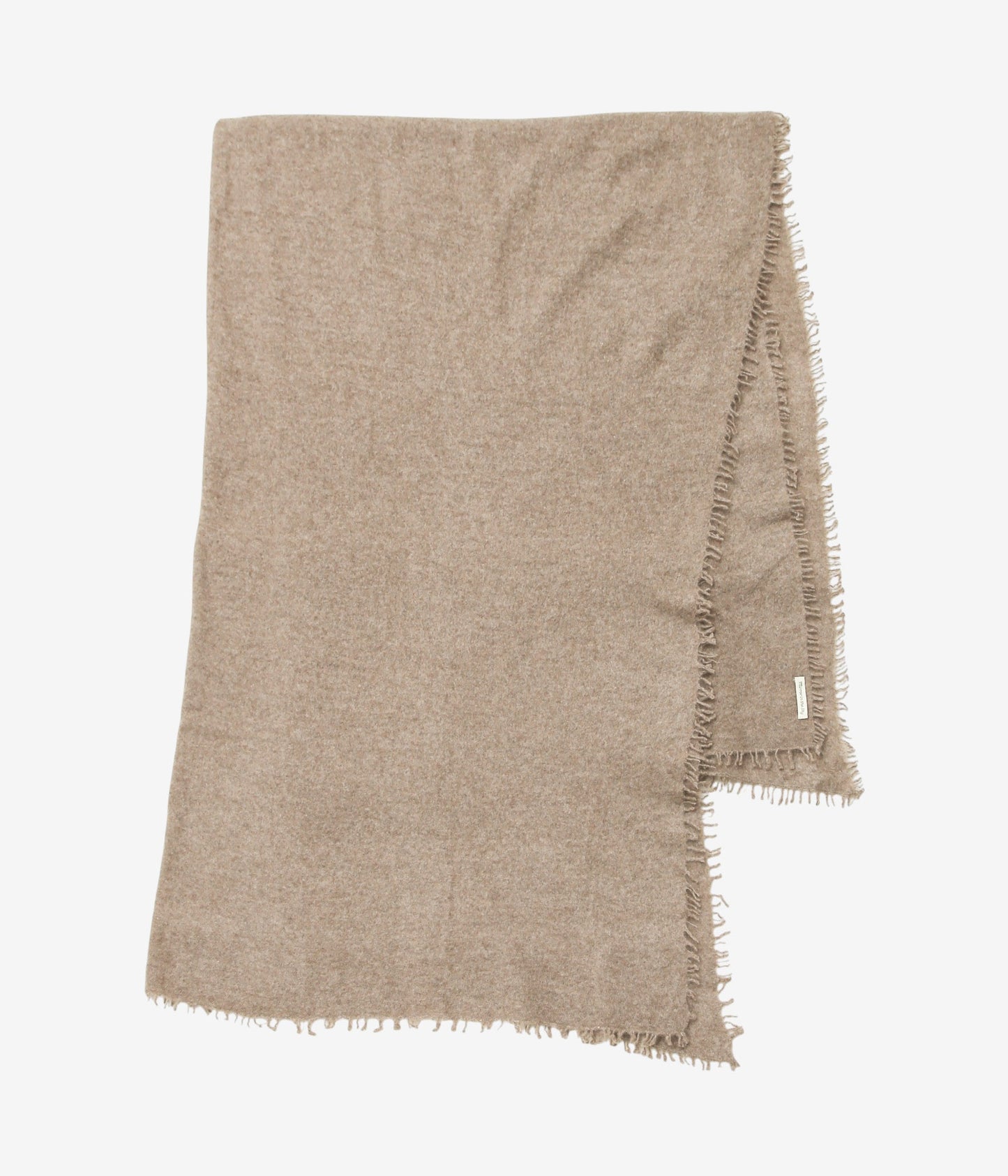 MIRROR IN THE SKY ''OPEN KNITTED THROW MELANGE'' (COFFEE)