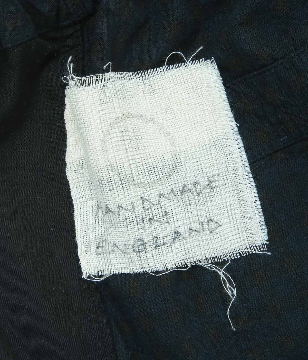 MONAD LONDON ''LEWIS PANT CROPPED｜VINTAGE HANDLOOMED GINGHAM'' (OVERDYE BLACK)
