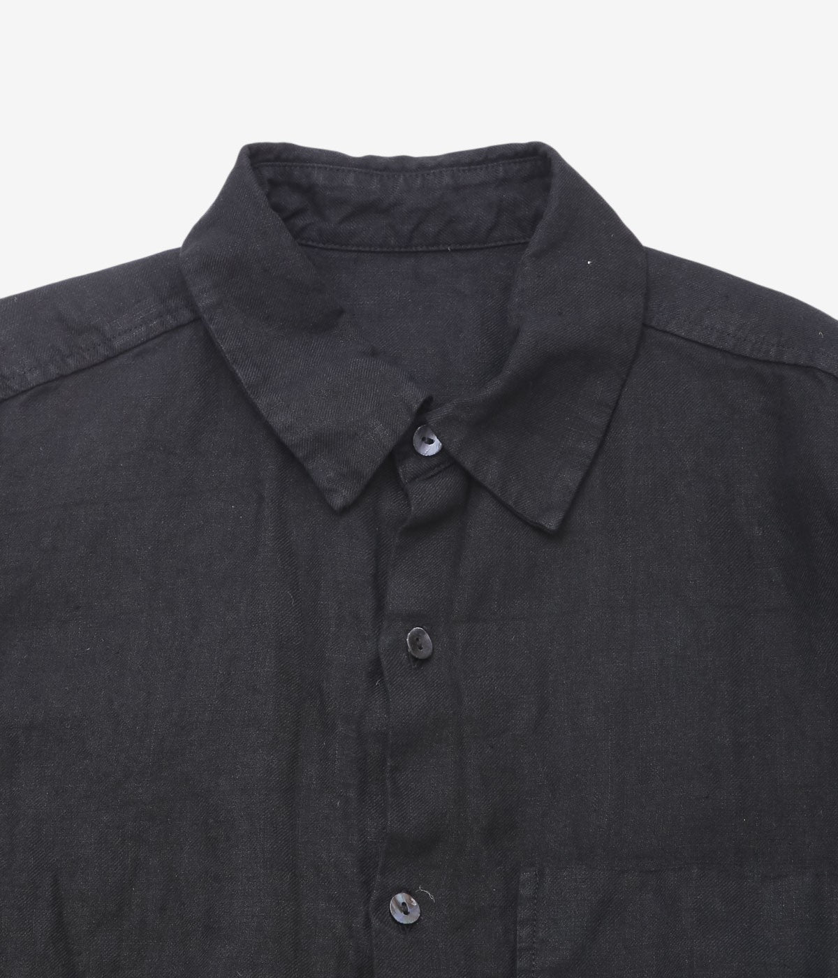MONAD LONDON ''MYLES OVERSHIRT｜IRISH LINEN TWILL'' (HANDDYED BLACK)