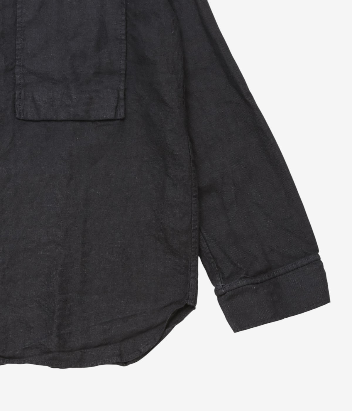 MONAD LONDON ''MYLES OVERSHIRT｜IRISH LINEN TWILL'' (HANDDYED BLACK)