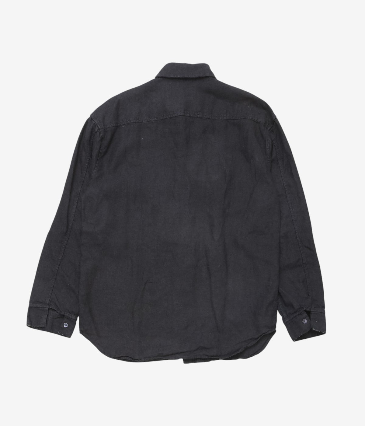 MONAD LONDON ''MYLES OVERSHIRT｜IRISH LINEN TWILL'' (HANDDYED BLACK)