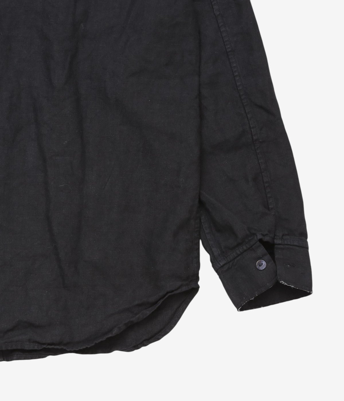 MONAD LONDON ''MYLES OVERSHIRT｜IRISH LINEN TWILL'' (HANDDYED BLACK)