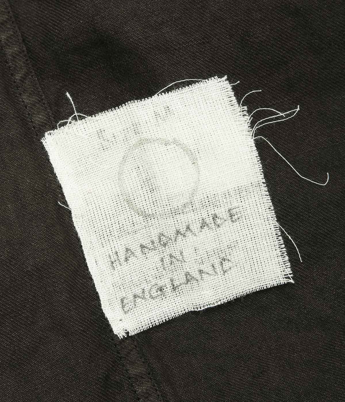MONAD LONDON ''MYLES OVERSHIRT｜IRISH LINEN TWILL'' (HANDDYED DARK BROWN)